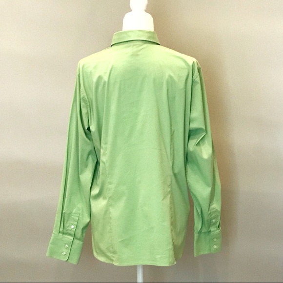 Land’s End Cotton Blend Shirt No-Gap Button Front - Picture 2 of 6